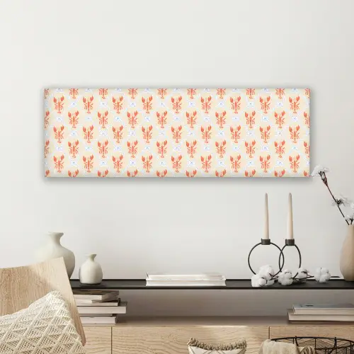 Zee - Kreeft - Blauw - Geel - Oranje canvas 2cm klein 828 -sfeer6