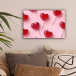 Lollies - Hartjes - Roze canvas 2cm klein -sfeer1