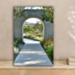 Doorkijk - Pad - Beton - Landschap canvas 2cm klein -sfeer1