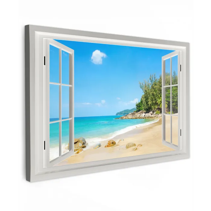 Doorkijk - Water - Strand canvas 2cm klein -z3d