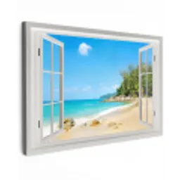 Doorkijk - Water - Strand canvas 2cm klein -z3d