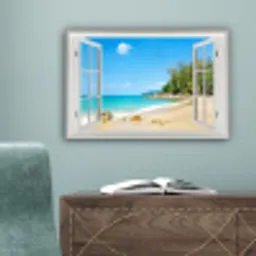 Doorkijk - Water - Strand canvas 2cm klein -sfeer4