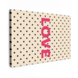 Love - Stippen - Roze canvas 2cm klein -z3d