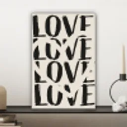 Love - Hart - Beige canvas 2cm klein -sfeer6