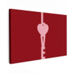 Love - Hart - Rood canvas 2cm klein -z3d