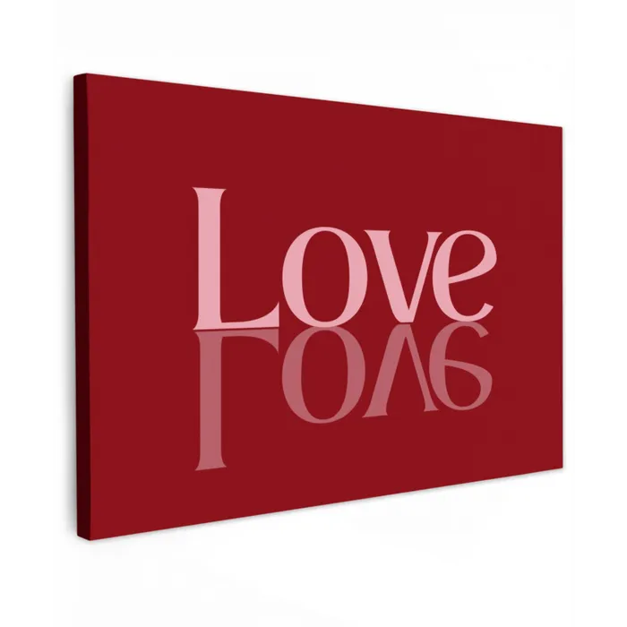 Love - Spiegeling - Rood canvas 2cm klein -z3d