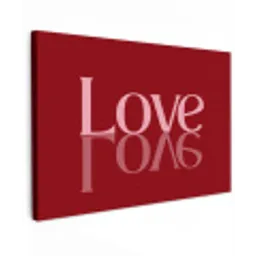 Love - Spiegeling - Rood canvas 2cm klein -z3d