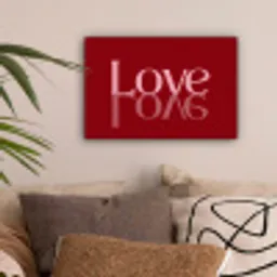 Love - Spiegeling - Rood canvas 2cm klein -sfeer1
