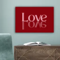 Love - Spiegeling - Rood canvas 2cm klein -sfeer4