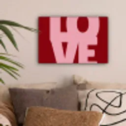 Love - Rood - Blokletters canvas 2cm klein -sfeer1