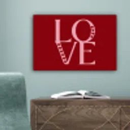 Love - Rood - Hatjes canvas 2cm klein -sfeer4
