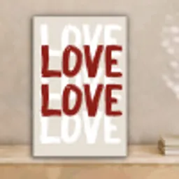Love - Rood - Tekst canvas 2cm klein -sfeer1