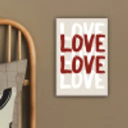 Love - Rood - Tekst canvas 2cm klein -sfeer3