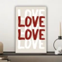 Love - Rood - Tekst canvas 2cm klein -sfeer6