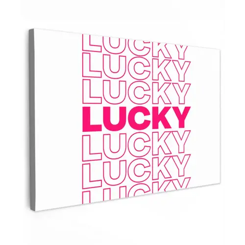 Lucky - Roze - Patroon canvas 2cm klein -z3d