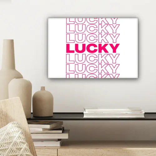 Lucky - Roze - Patroon canvas 2cm klein -sfeer6