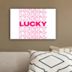 Lucky - Roze - Patroon canvas 2cm klein -sfeer3