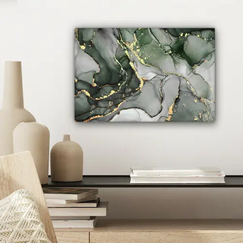 Luxe - Marmer - Groen canvas 2cm klein -sfeer6