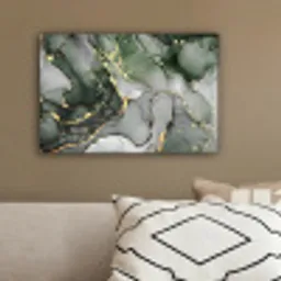 Luxe - Marmer - Groen canvas 2cm klein -sfeer3
