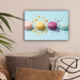 Macarons - Kleurrijk - Pastel canvas 2cm klein -sfeer1