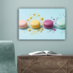 Macarons - Kleurrijk - Pastel canvas 2cm klein -sfeer4