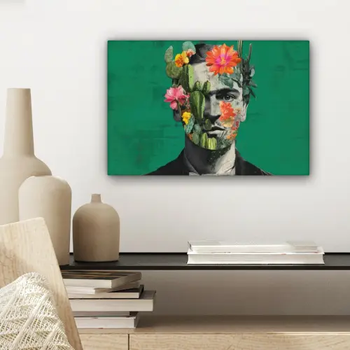 Man - Planten - Groen canvas 2cm klein -sfeer6