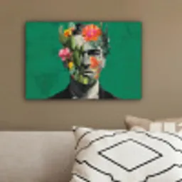 Man - Planten - Groen canvas 2cm klein -sfeer3