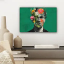Man - Planten - Groen canvas 2cm klein -sfeer6