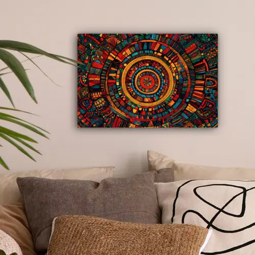 Mandala - Cirkels - Patronen canvas 2cm klein -sfeer1