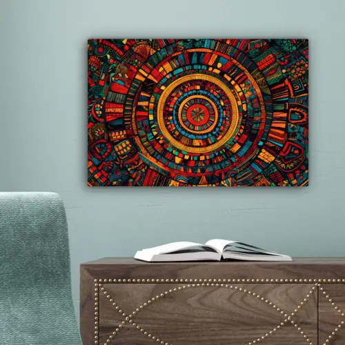 Mandala - Cirkels - Patronen canvas 2cm klein -sfeer4