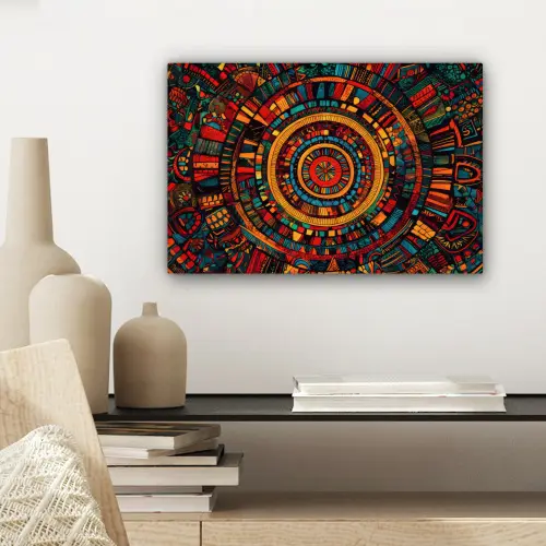 Mandala - Cirkels - Patronen canvas 2cm klein -sfeer6