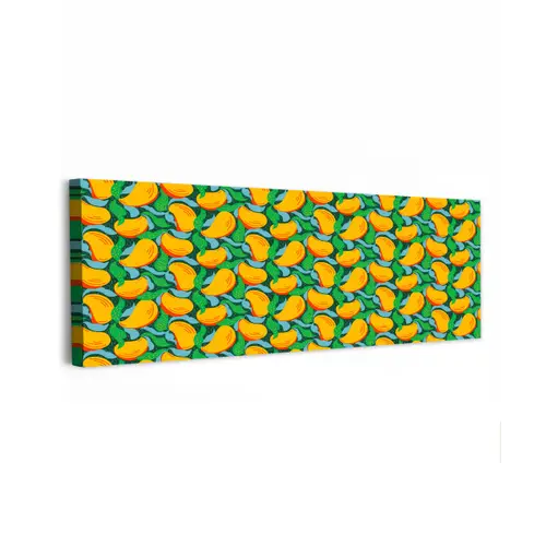 Mango - Patroon - Fruit - Bladeren canvas 2cm klein 828 -z3d