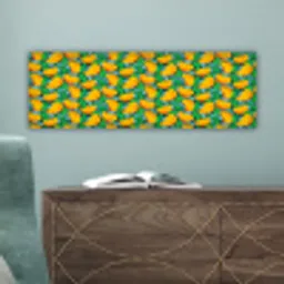 Mango - Patroon - Fruit - Bladeren canvas 2cm klein 828 -sfeer4