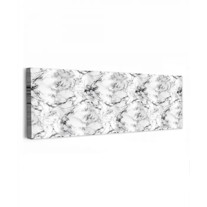Marmer - Zwart - Dramatisch - Wit canvas 2cm klein 828 -z3d