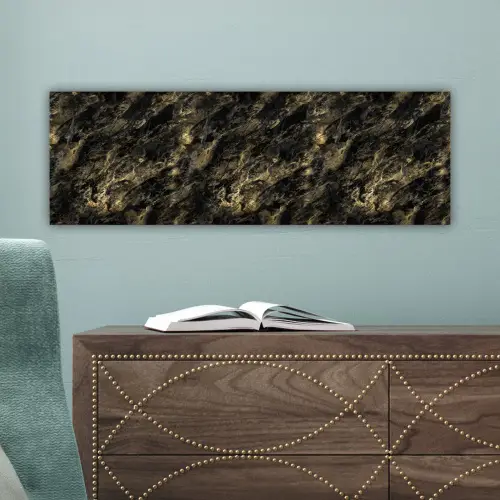 Marmer - Zwart - Goud canvas 2cm klein 828 -sfeer4