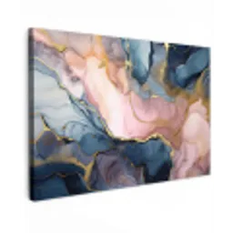 Marmer - Roze - Blauw canvas 2cm klein -z3d