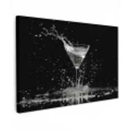 Martini - Spetters - Zwart - Glas canvas 2cm klein -z3d