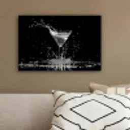 Martini - Spetters - Zwart - Glas canvas 2cm klein -sfeer3