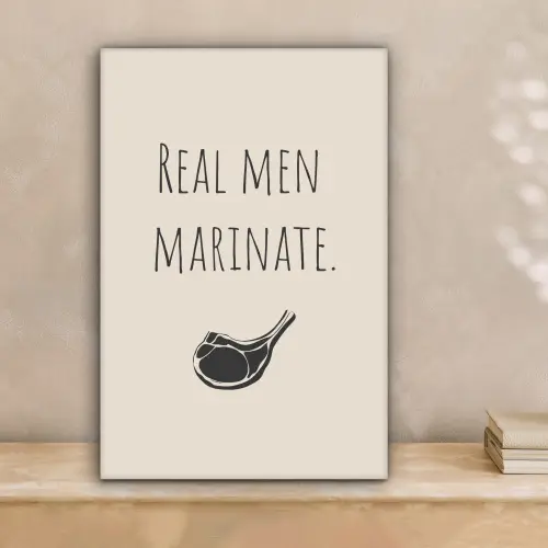 Vlees - Minimalistisch - Beige - Quote canvas 2cm klein -sfeer1