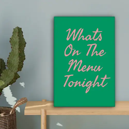 Menu - Quote - Roze canvas 2cm klein -sfeer4