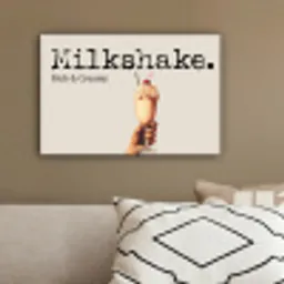 Milkshake - Kers - Rietje canvas 2cm klein -sfeer3