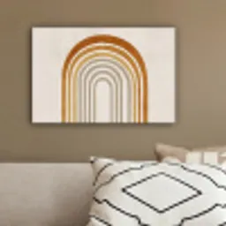 Minimalistisch - Boog - Lijnen - Beige canvas 2cm klein -sfeer3