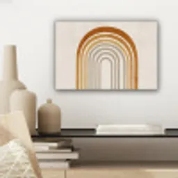 Minimalistisch - Boog - Lijnen - Beige canvas 2cm klein -sfeer6