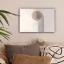 Minimalistisch - Cirkel - Lichtgrijs canvas 2cm klein -sfeer1