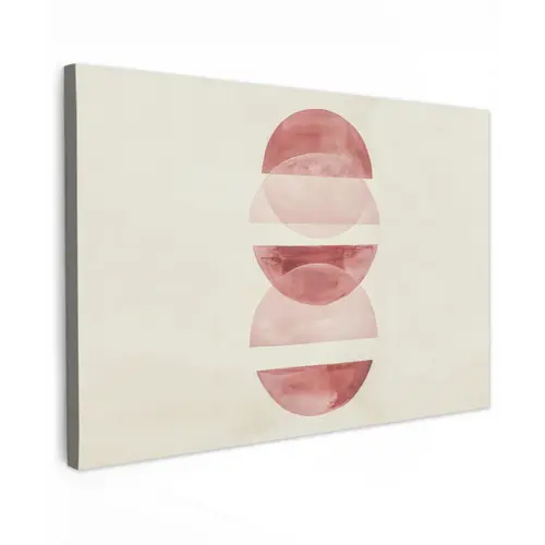 Minimalistisch - Cirkels - Roze canvas 2cm klein -z3d