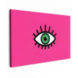 Minimalistisch - Oog - Roze canvas 2cm klein -z3d