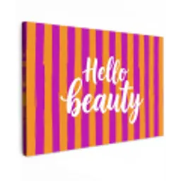 Modern - Hello - Oranje canvas 2cm klein -z3d