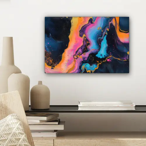 Modern - Marmer - Oranje canvas 2cm klein -sfeer6