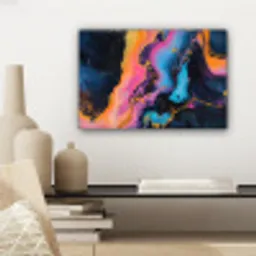 Modern - Marmer - Oranje canvas 2cm klein -sfeer6