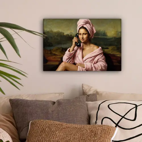 Mona - Klassiek - Roze canvas 2cm klein -sfeer1